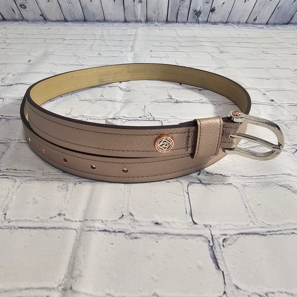 Relic by Fossil Womens‎ Rose Gold Metallic Harness Buckle Belt RLJ5201791 Size M
